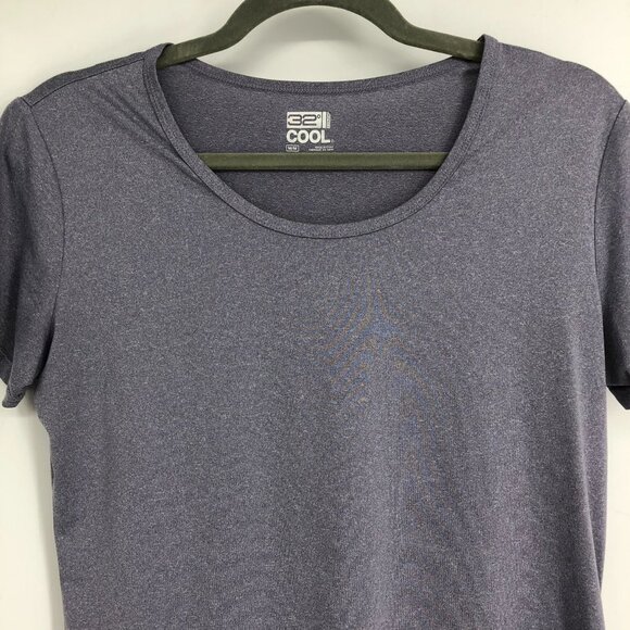 32 Degrees Lavender Round Neck Short  Sleeve Activewear Shirt M - Picture 5 of 9